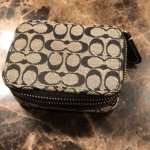 Coach Pill Box Zip Around Organizer